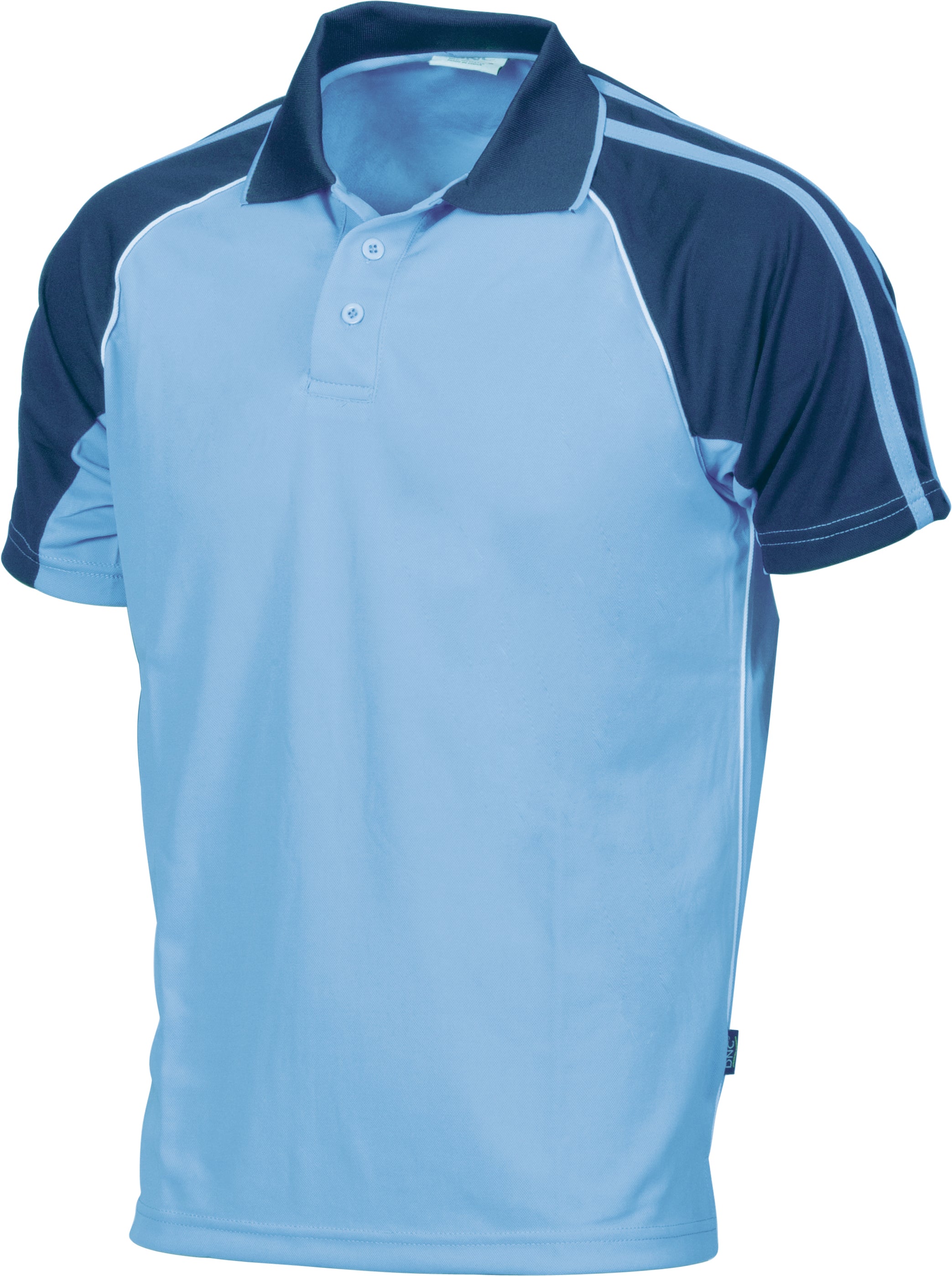 Cool-Breathe Twin Stripe Contrast Raglan Polo