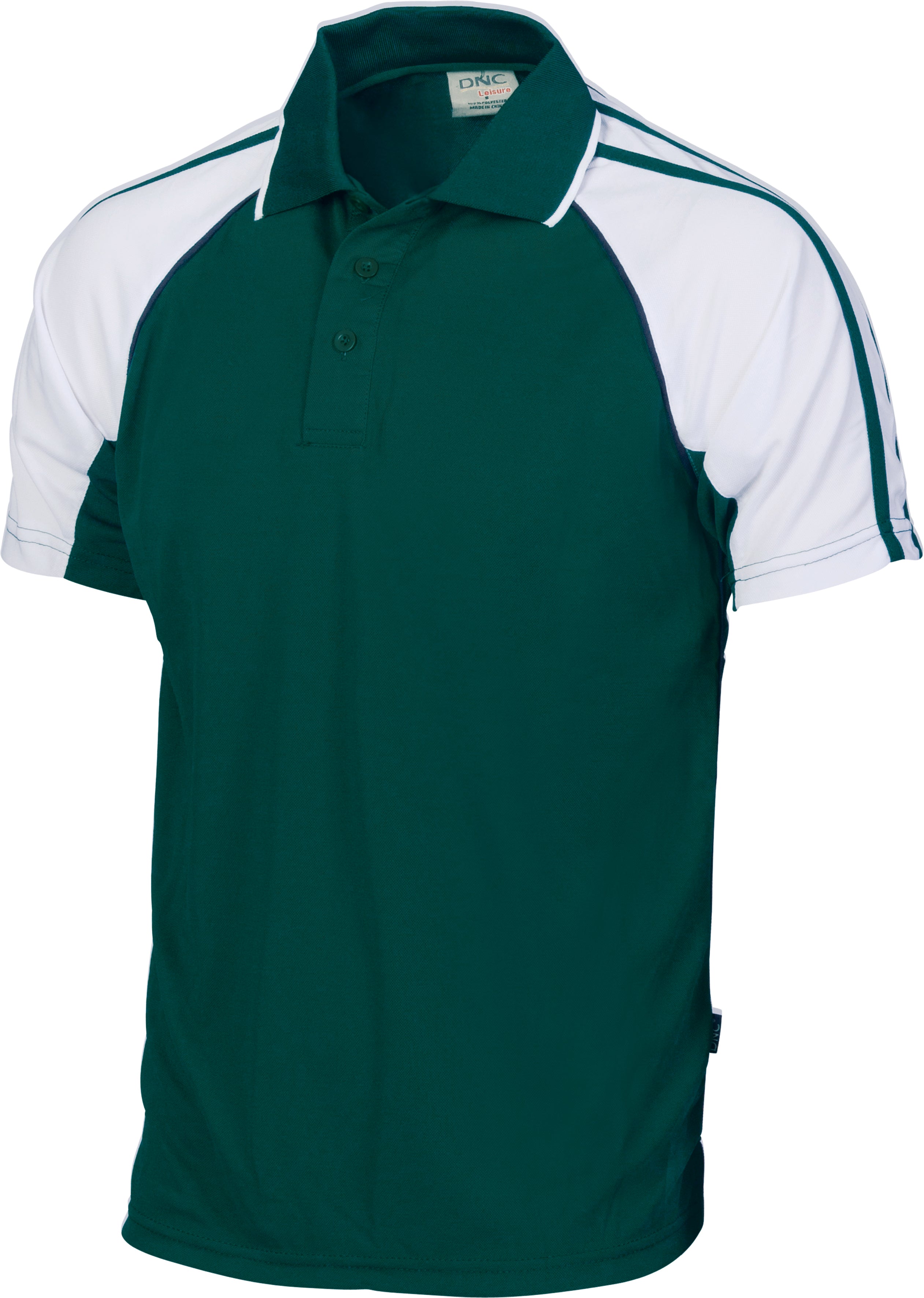 Cool-Breathe Twin Stripe Contrast Raglan Polo