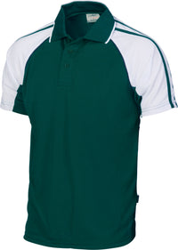 Kids Cool-Breathe Twin Stripe Contrast Raglan Polo