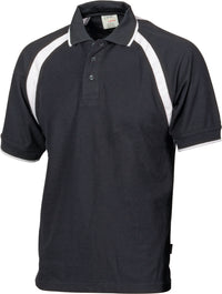 Kids Poly/Cotton Contrast Raglan Panel Polo