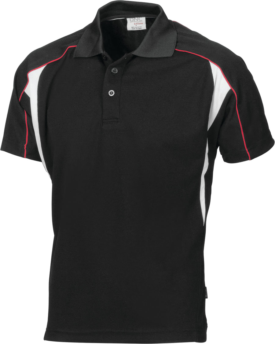 Air Flow Contrast Mesh ‘N’ Piping Polo - Short sleeve