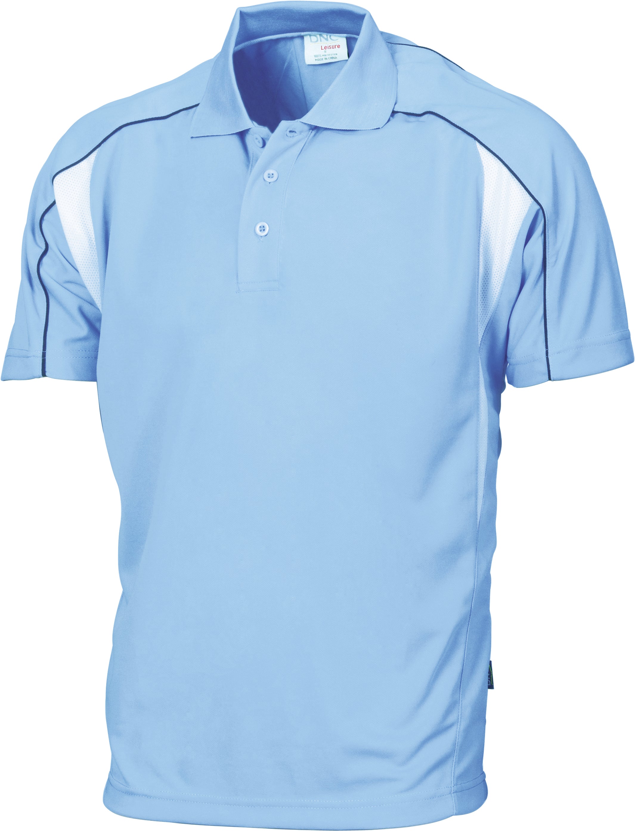 Air Flow Contrast Mesh ‘N’ Piping Polo - Short sleeve