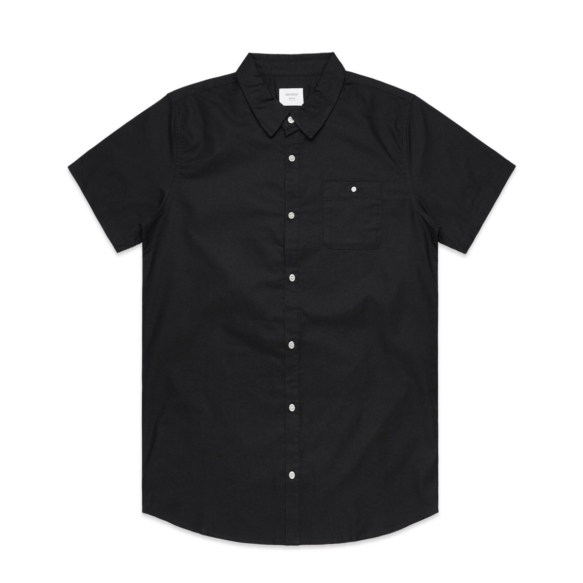 5407 oxford short sleeve shirt black
