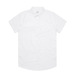 5407 oxford short sleeve shirt white