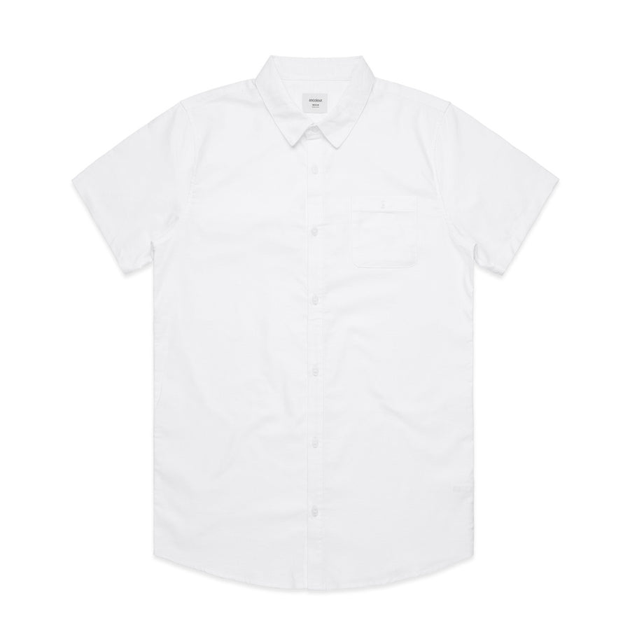 5407 oxford short sleeve shirt white