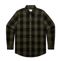 5417 check shirt army/black