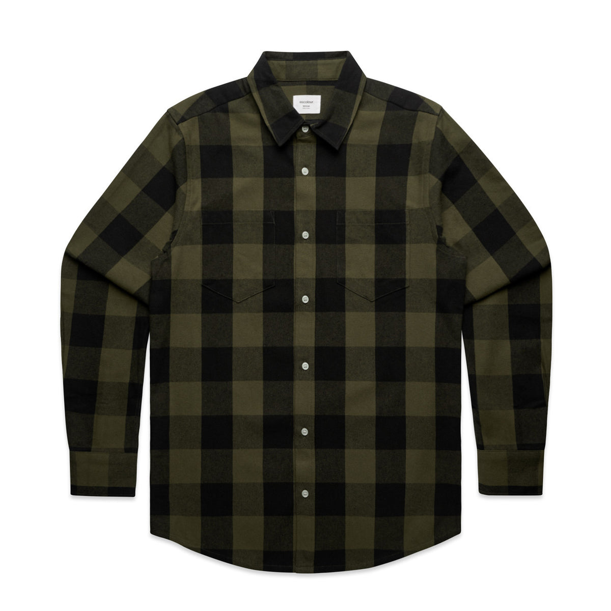 5417 check shirt army/black