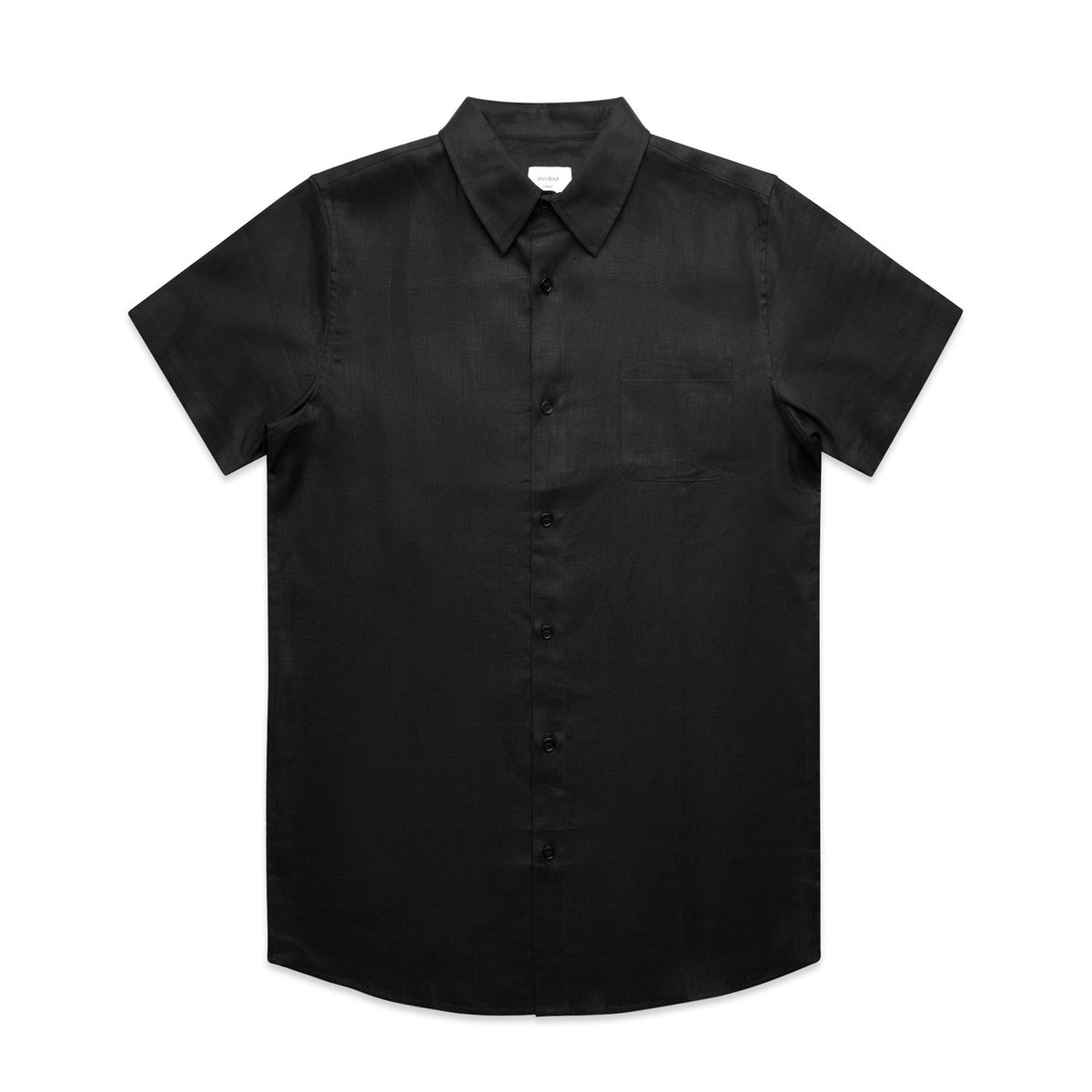 5420 linen ss shirt black