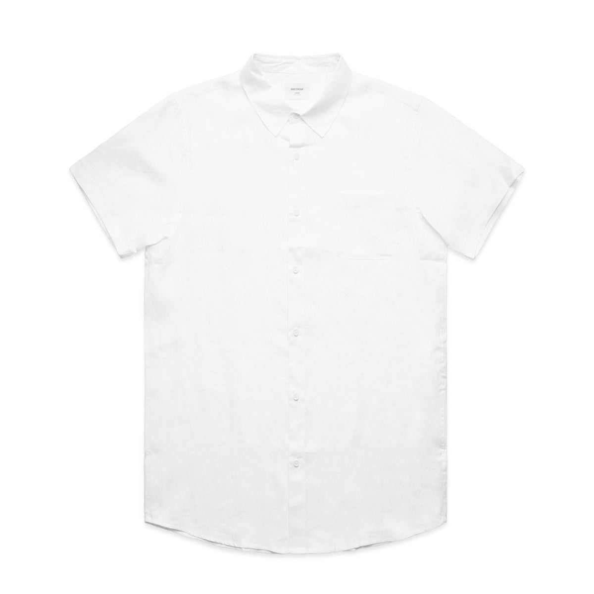 5420 linen ss shirt white