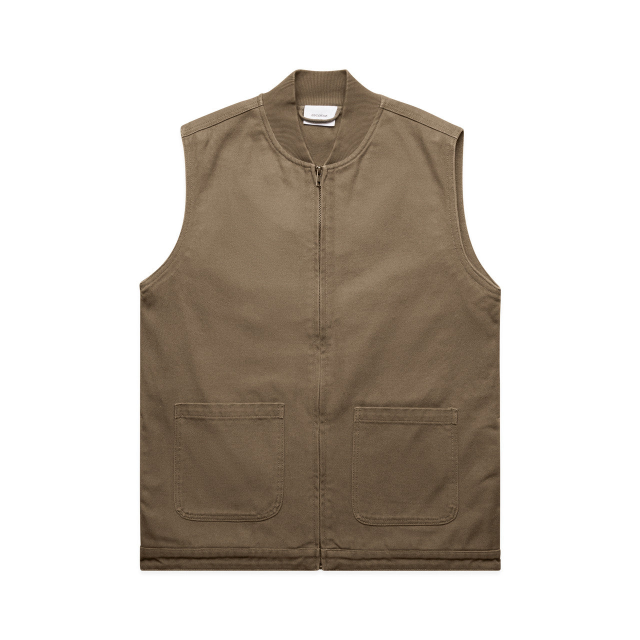 5528 canvas heavy vest walnut