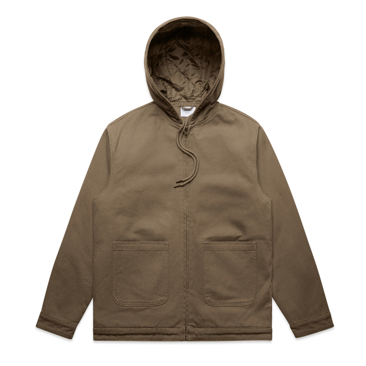 5529 canvas hooded jacket walnut