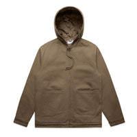 5529 canvas hooded jacket walnut