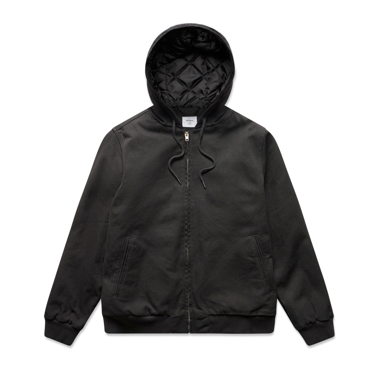 5532 canvas bomber hood jacket black