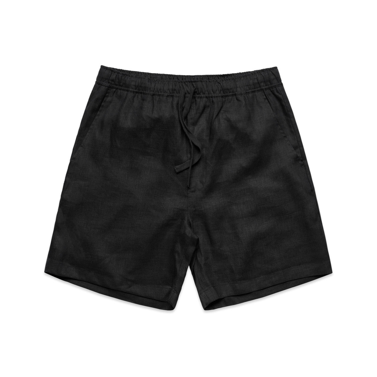 5919 linen shorts black