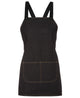 JB's CROSS BACK 65x71 BIB DENIM APRON (WITHOUT STRAP) BLACK