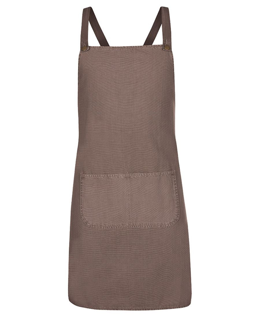 JB's CROSS BACK CANVAS APRON (WITHOUT STRAP) BLACK