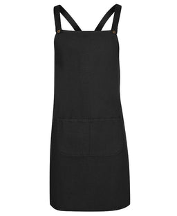 JB's CROSS BACK CANVAS APRON (WITHOUT STRAP) BLACK