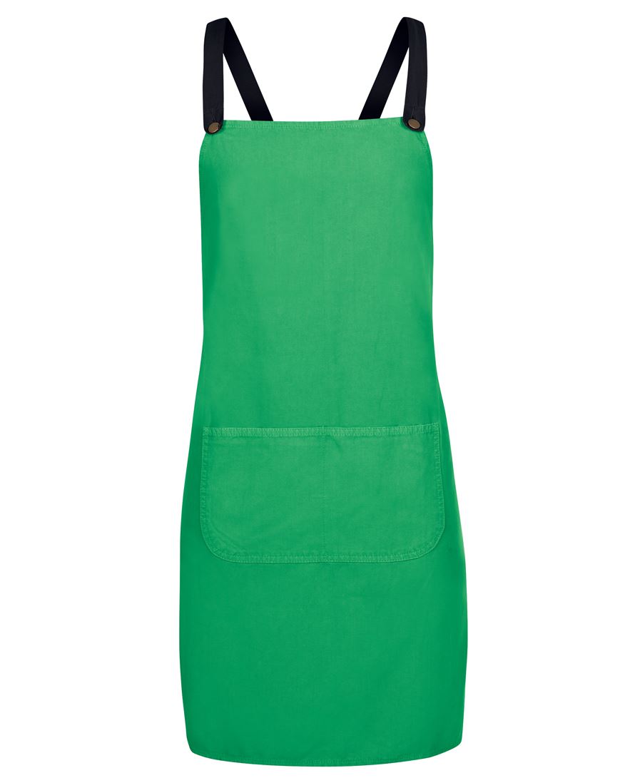 JB's CROSS BACK CANVAS APRON (WITHOUT STRAP) BLACK
