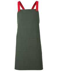 JB's CROSS BACK CANVAS APRON (WITHOUT STRAP) BLACK