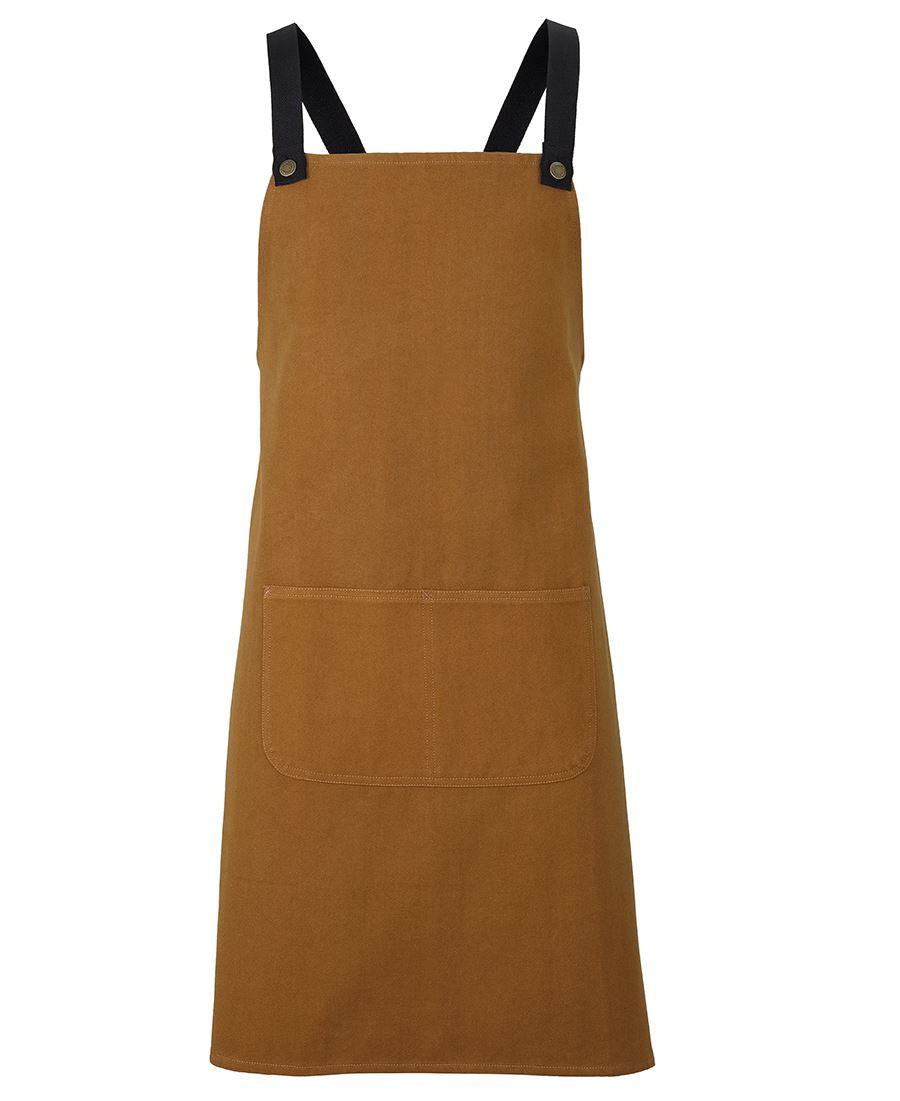 JB's CROSS BACK CANVAS APRON (WITHOUT STRAP) BLACK
