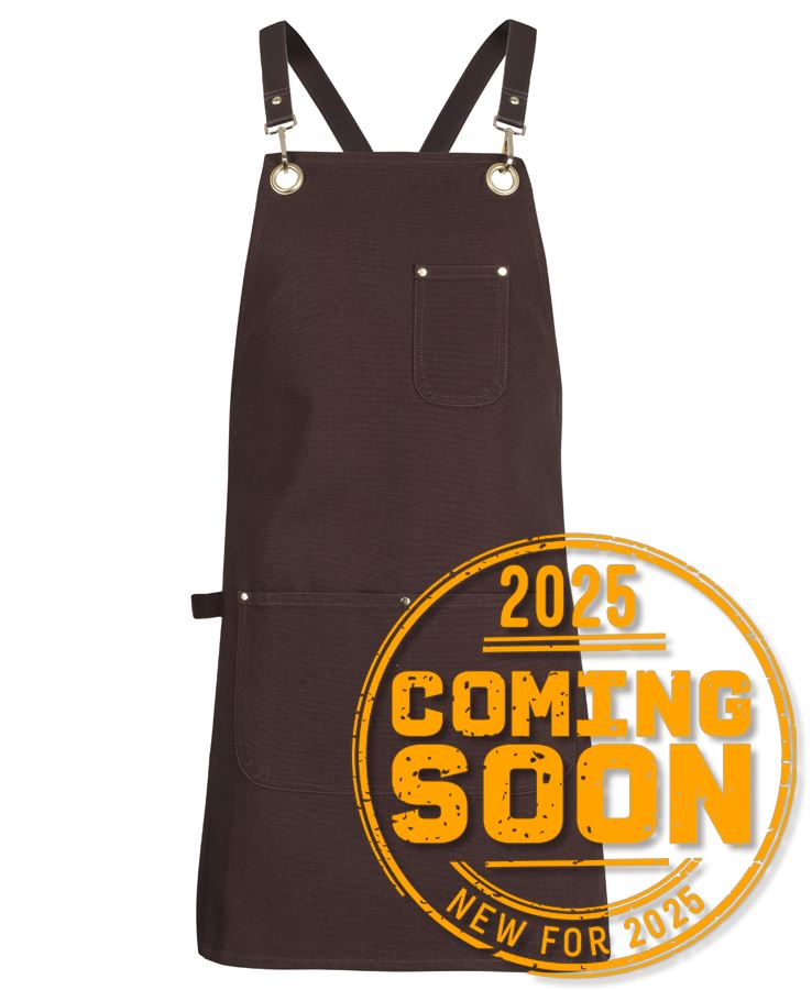 JB's 65x75 BRASS EYELET CANVAS APRON PU STRAP BLACK/BLACK