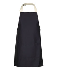 JB's 65x71 APRON WITH COLOUR STRAPS BLACK/RED