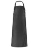JB's BIB STRIPED WITHOUT POCKET BLACK/WHITE
