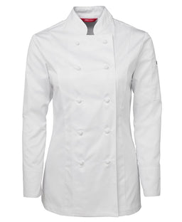 JB's LADIES L/S CHEF'S JACKET WHITE