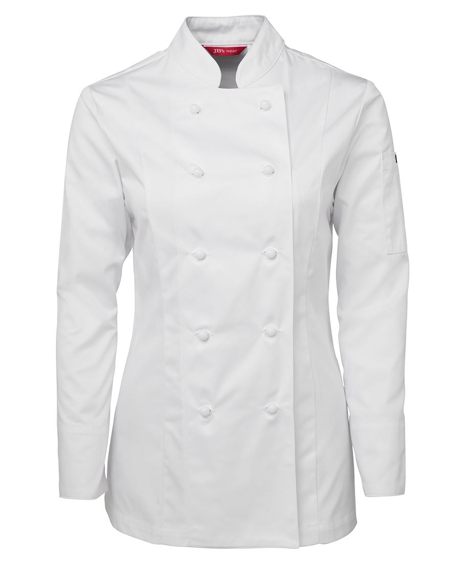 JB's LADIES L/S CHEF'S JACKET WHITE