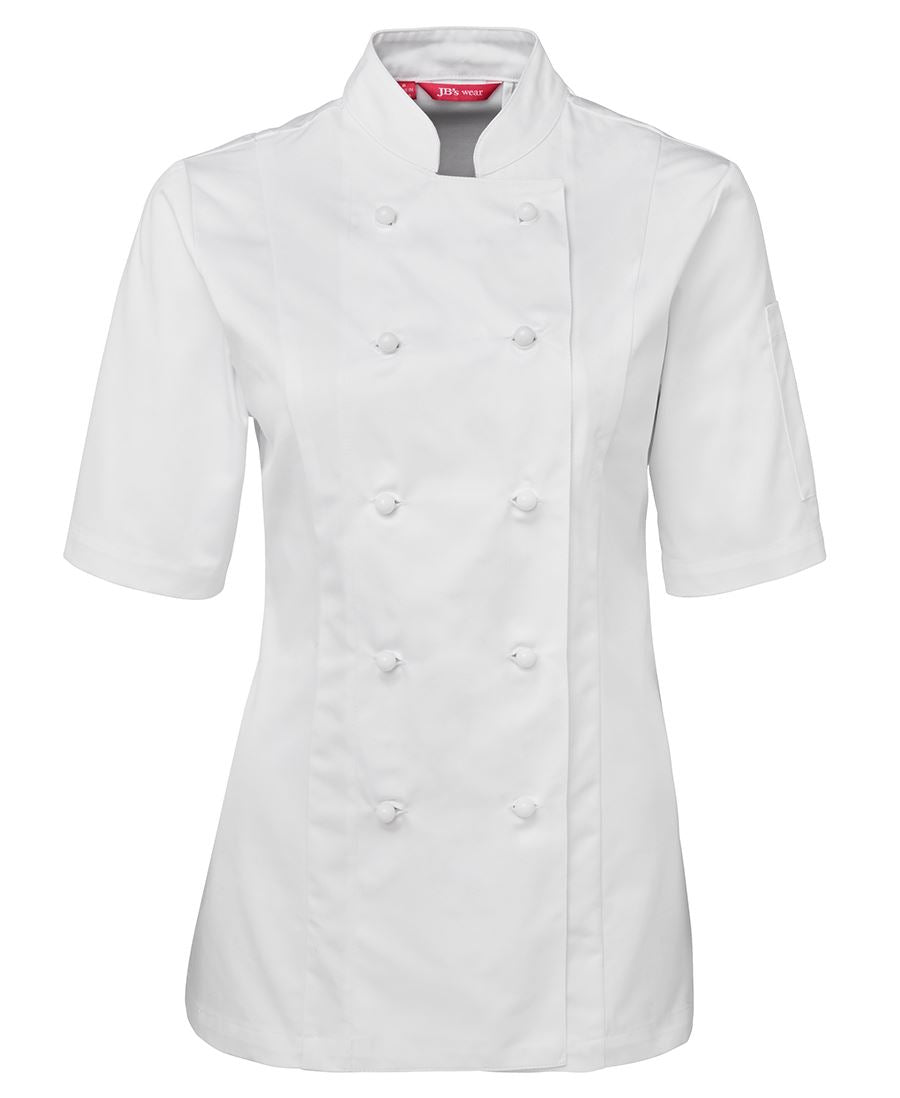 JB's LADIES S/S CHEF'S JACKET BLACK