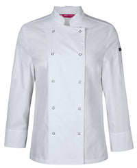 JB's LADIES L/S SNAP BUTTON CHEFS JACKET BLACK