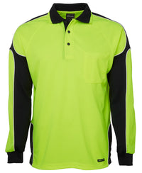 JB's HV 4602.1 L/S ARM PANEL POLO LIME/BLACK-2XS