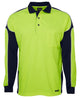 JB's HV 4602.1 L/S ARM PANEL POLO LIME/BLACK-2XS