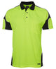 JB's HV 4602.1 S/S ARM PANEL POLO LIME/BLACK-2XS