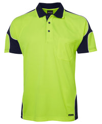 JB's HV 4602.1 S/S ARM PANEL POLO LIME/BLACK-2XS