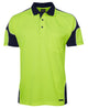 JB's HV 4602.1 S/S ARM PANEL POLO LIME/BLACK-2XS