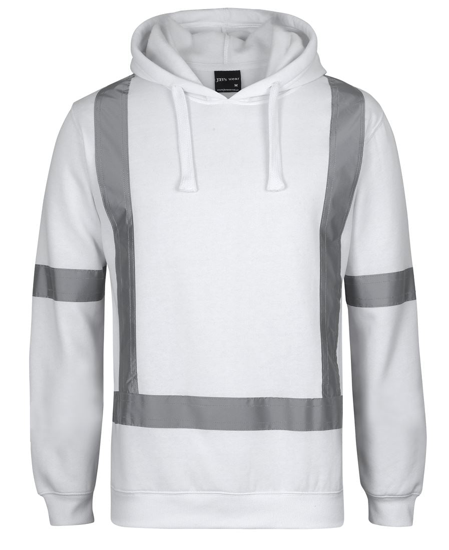 JB's FLEECE HOODIE WITH REFLECTIVE TAPE WHITE - S