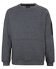 JB's 350 PREMIUM TRADE CREW NECK FLEECE CHAR MARLE/BLACK-2XS