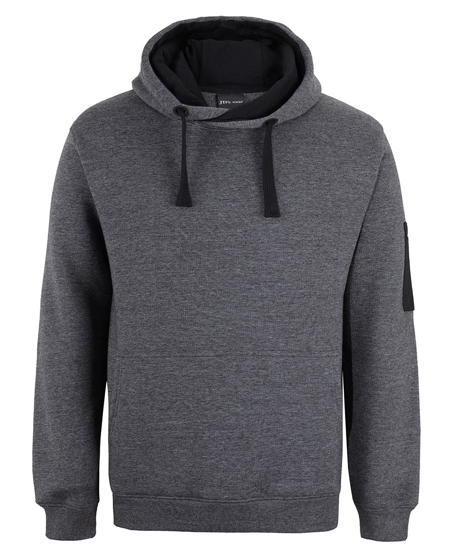 JB's 350 TRADE HOODIE CHARCOAL MARLE/BLACK - 2XS
