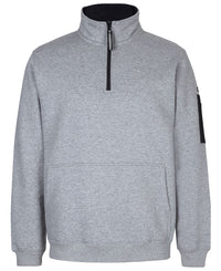 JB's 350 PREMIUM TRADE 1/2 ZIP FLEECE CHAR MARLE/BLACK-2XS
