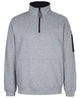 JB's 350 PREMIUM TRADE 1/2 ZIP FLEECE CHAR MARLE/BLACK-2XS