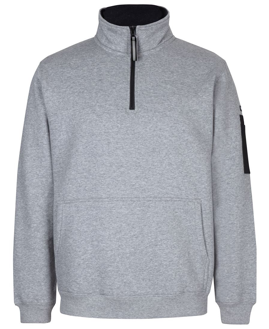 JB's 350 PREMIUM TRADE 1/2 ZIP FLEECE CHAR MARLE/BLACK-2XS