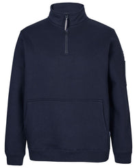 JB's 350 PREMIUM TRADE 1/2 ZIP FLEECE CHAR MARLE/BLACK-2XS