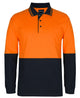JB's HV L/S COTTON POLO YELLOW/BLACK -2XS