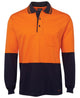 JB's HV L/S COTTON POLO YELLOW/BLACK -2XS