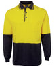 JB's HV L/S COTTON POLO YELLOW/BLACK -2XS