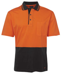 JB's HV S/S COTTON POLO YELLOW/BLACK-2XS