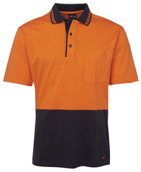 JB's HV S/S COTTON POLO YELLOW/BLACK-2XS