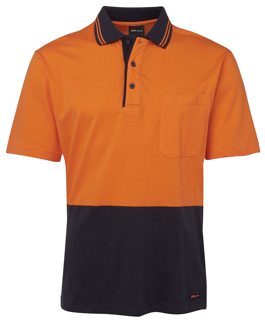 JB's HV S/S COTTON POLO YELLOW/BLACK-2XS