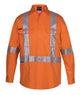 JB's HV (D+N) L/S 150G CROSS BACK TAPE SHIRT ORANGE -XS